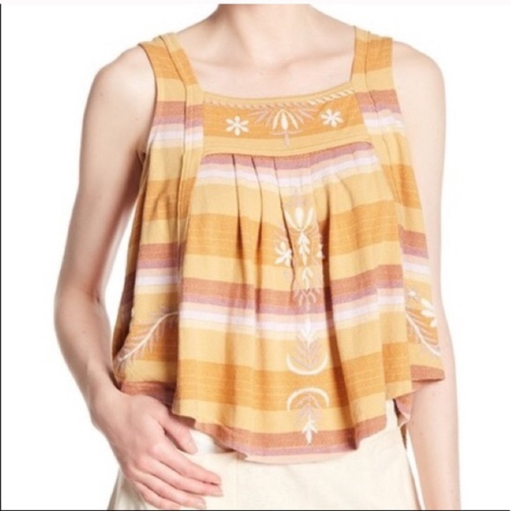 Free people embroidered swing tank